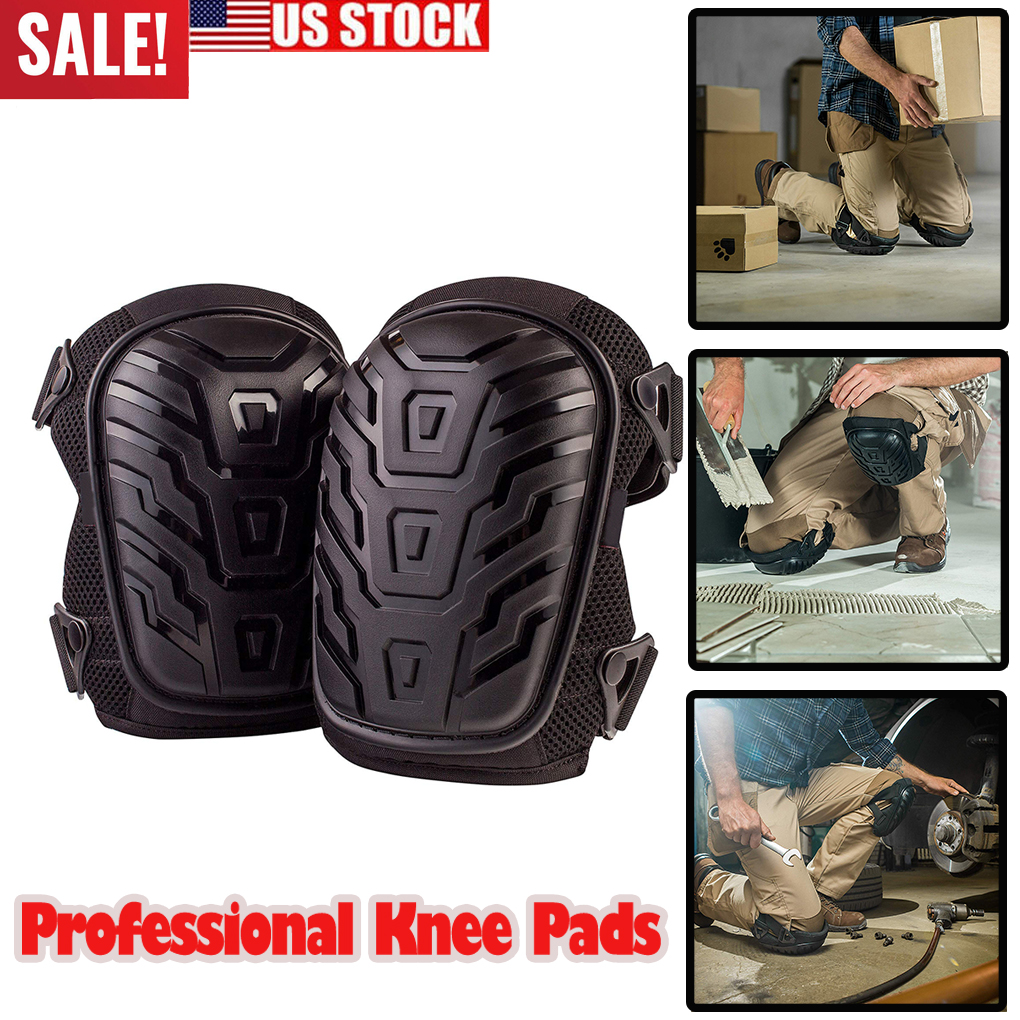 Professional Kneepads Knee Pads w// Heavy Duty Comfortable Gel Cushion Padding